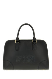 Mcm Aren Boston Leather Handbag