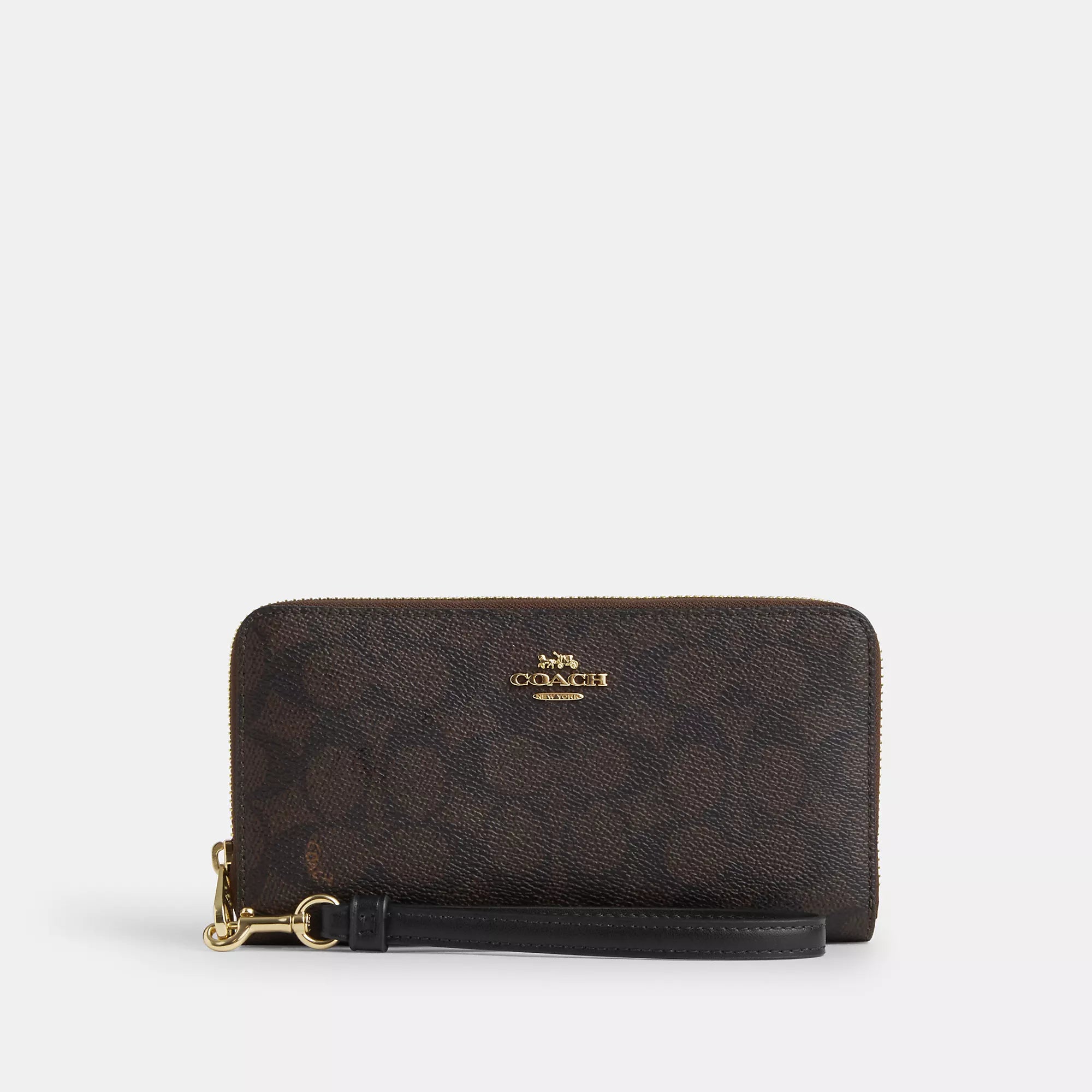 Coach Outlet Long Zip Around Wallet In Signature Canvas