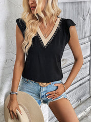 Perfee Ruffled V-Neck Tank