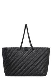 Balenciaga Carry All Crush Leather Tote