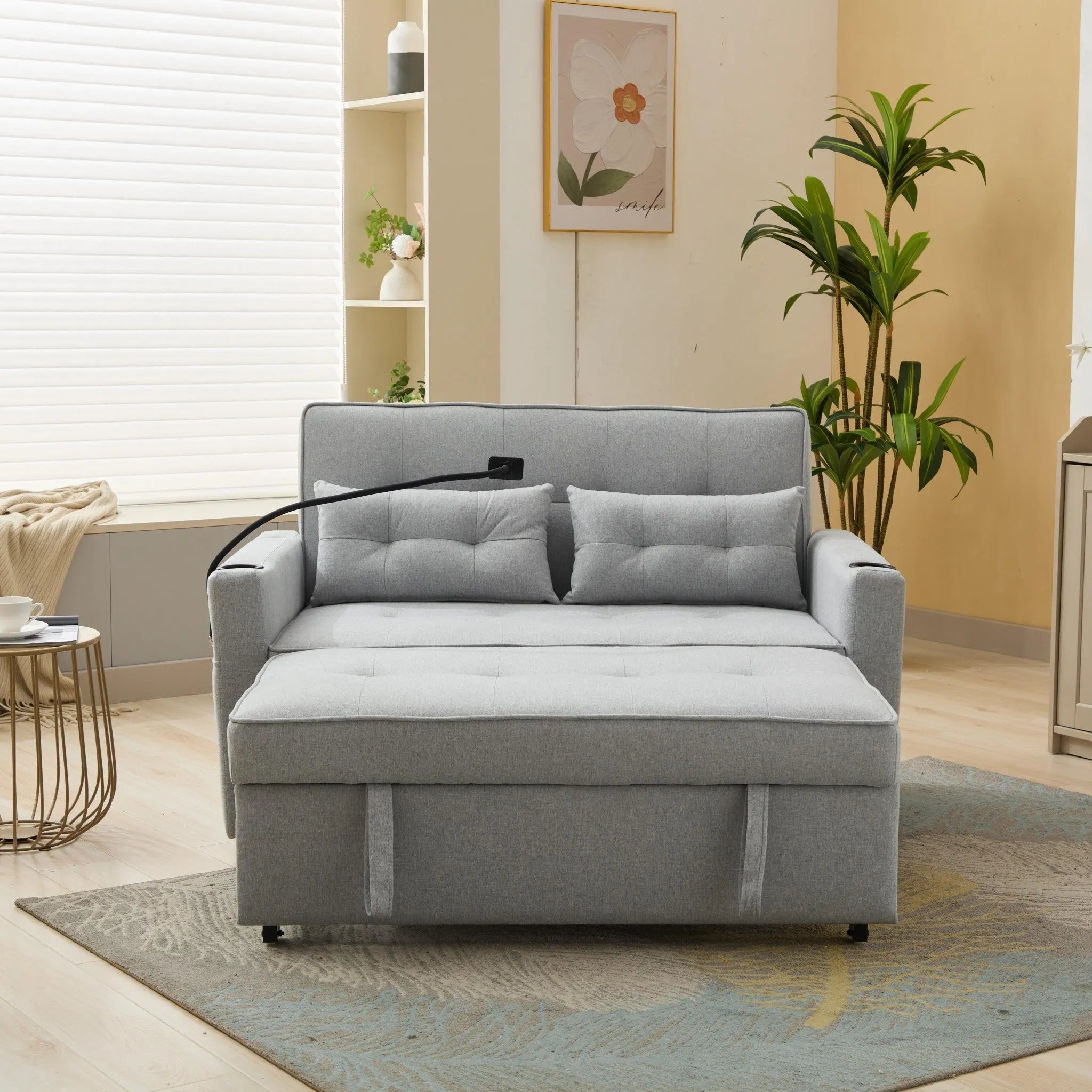 3-in-1 Convertible Sleeper Sofa Bed Loveseat S3L