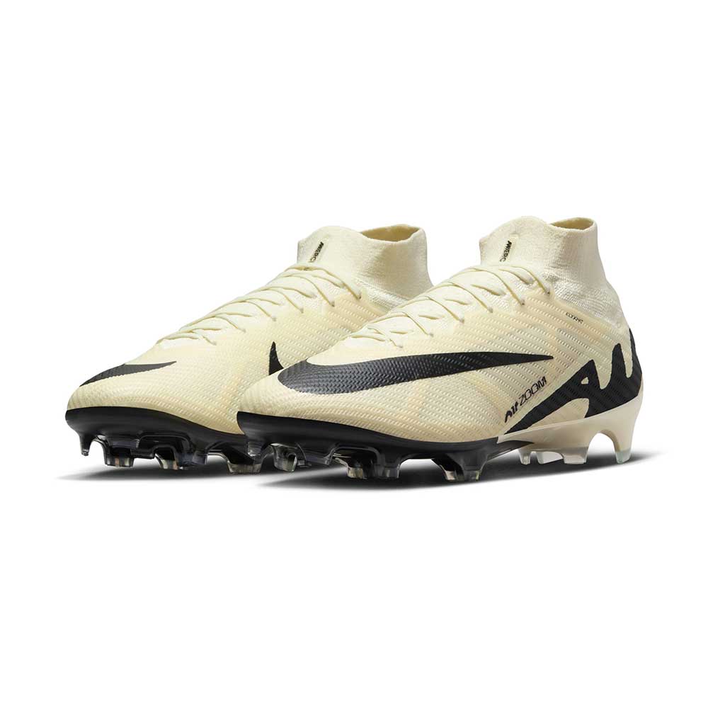 All Gender Nike Mercurial Superfly 9 Elite Firm-Ground High-Top Soccer Cleats - Lemonade/Black- Regular (D)