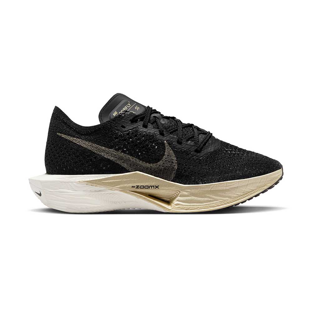 Women's Nike ZoomX Vaporfly Next% 3 Running Shoe - Black/Mtlc Gold Grain/Black Oatmeal - Regular (B)