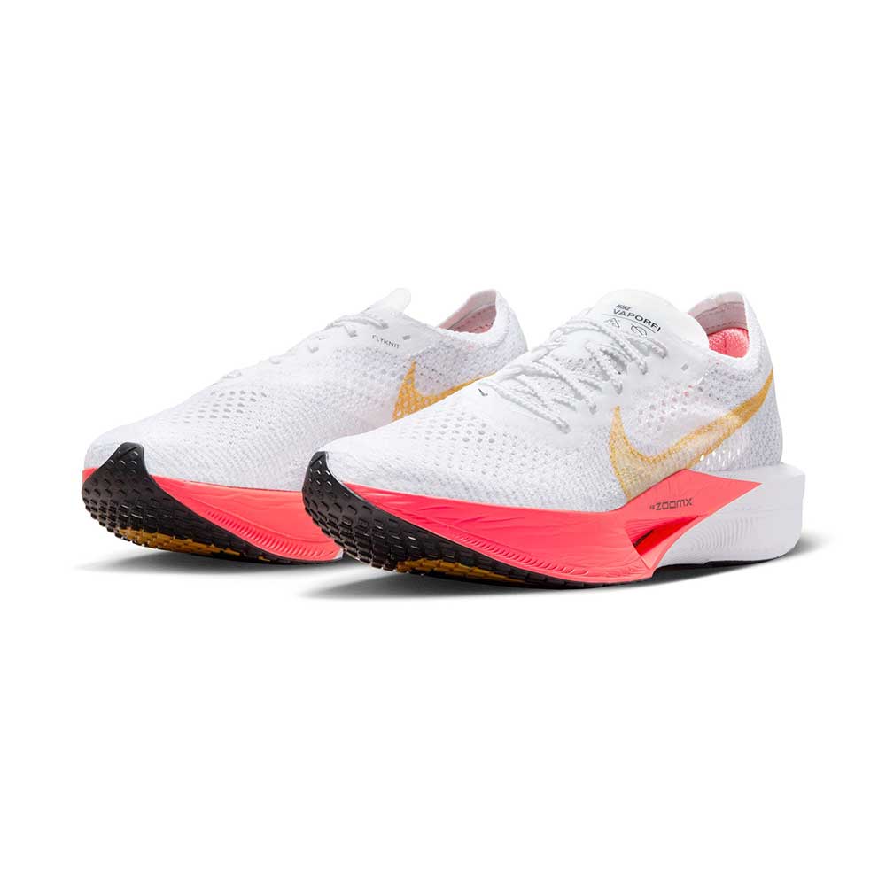 Women's Nike ZoomX Vaporfly Next% 3 Running Shoe - White/Topaz Gold/Sea Coral - Regular (B)