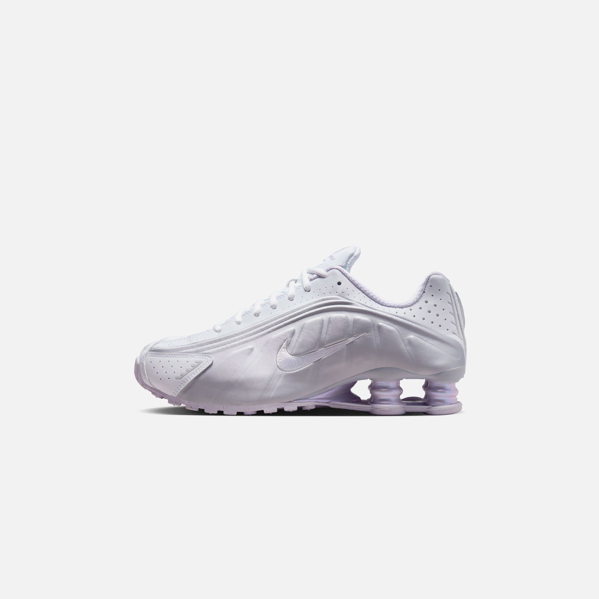 Nike WMNS Shox R4 - White / Metallic Platinum / Platinum Tint / Barely Grape