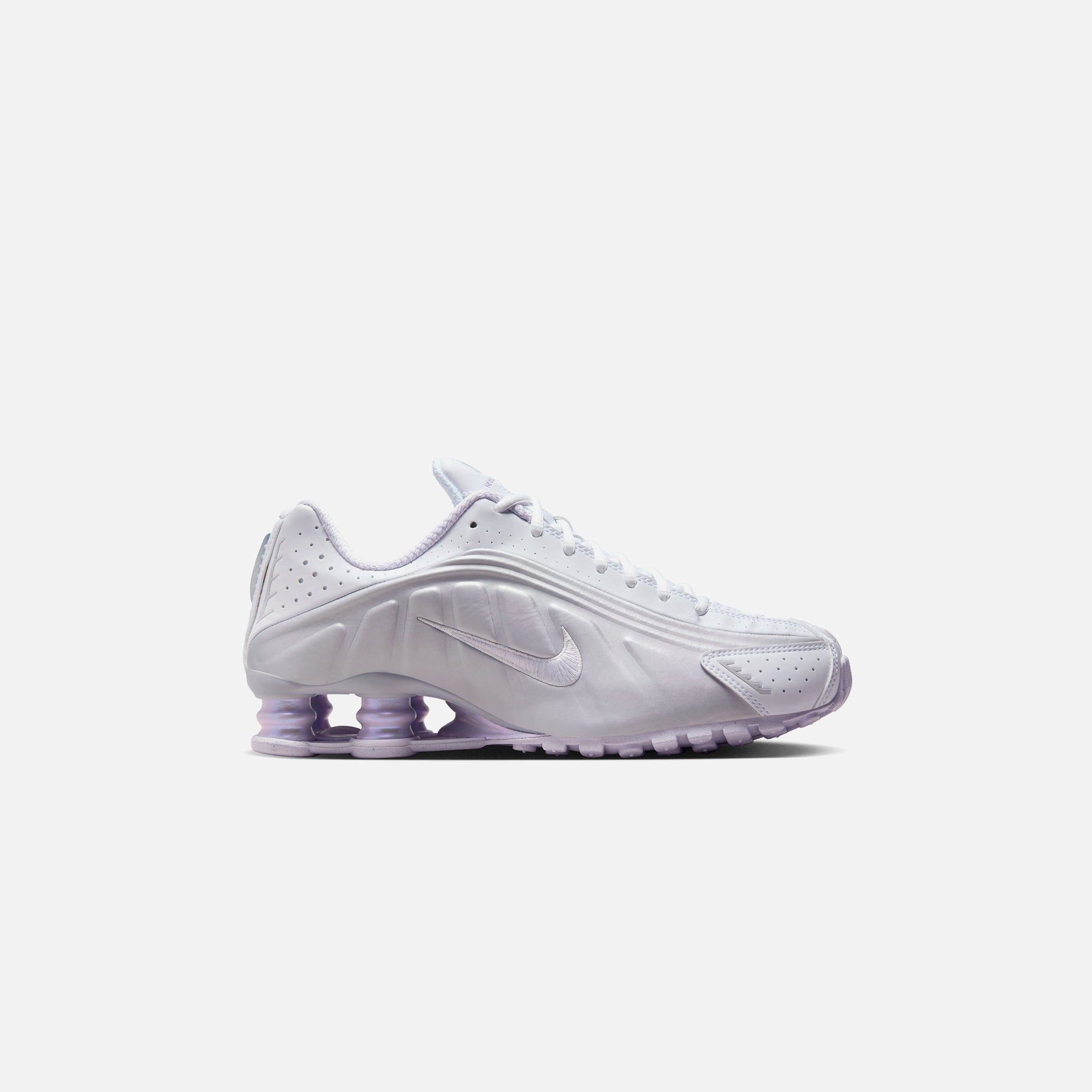 Nike WMNS Shox R4 - White / Metallic Platinum / Platinum Tint / Barely Grape