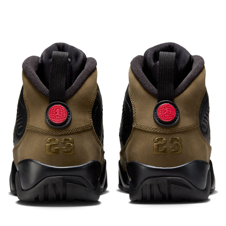 Air Jordan 9 Retro 'Olive' (GS) - Black/True Red