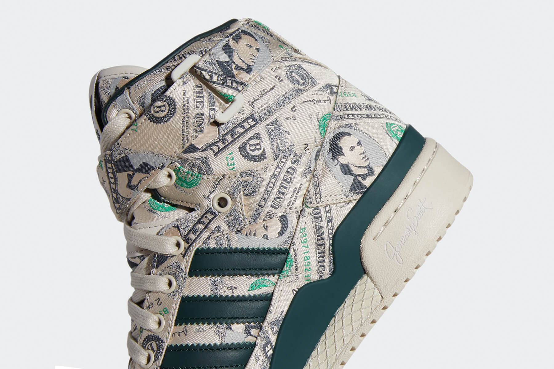 Adidas Originals x Jeremy Scott Forum Wings Hi Money - Bliss/Green Night