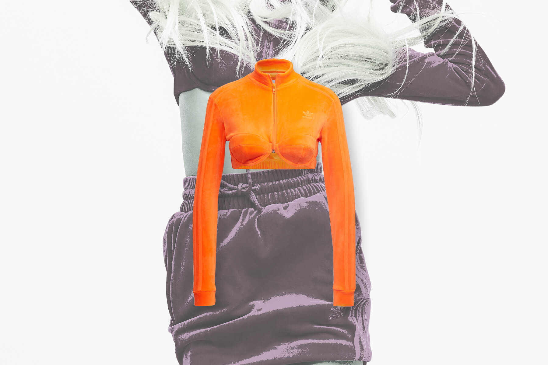 Adidas Originals x Jeremy Scott Women's Track Top - App Signal Orange