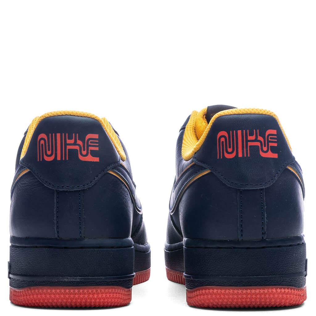 Air Force 1 '07 LV8 'Retro Lettering' - Midnight Navy/Light Crimson/Blue Void/University Gold