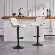 YOUNIKE Modern Swivel Bar Stools with Metal Base Set of 2