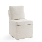 YOUNIKE Upholstered Accent Chair with Storage Seat for Living Room