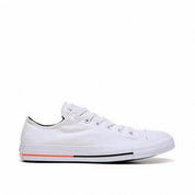 CONVERSE Chuck Taylor All Star Shield Canvas Low Top Sneaker White/Lava/Black 153796F