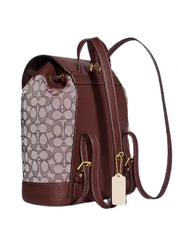 Coach Dempsey Drawstring Backpack In Signature Jacquard With Coach Patch And Stripe