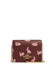 Coach Mini Wallet On A Chain With Rabbit Print