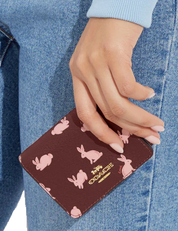 Coach Mini Wallet On A Chain With Rabbit Print