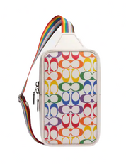 Coach Sullivan Pack In Rainbow Signature Canvas