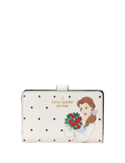 Kate Spade New York Disney X Kate Spade New York Beauty And The Beast Medium Compact Bifold Wallet