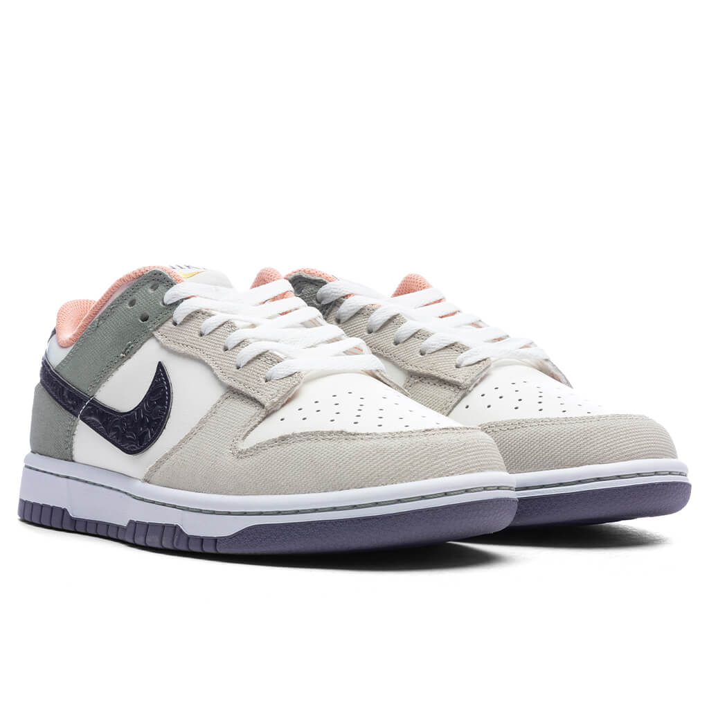 Dunk Low Retro 'Floral Swoosh' - Sail/Gridiron/Light Bone/Jade Horizon/Apricot Agate/Daybreak