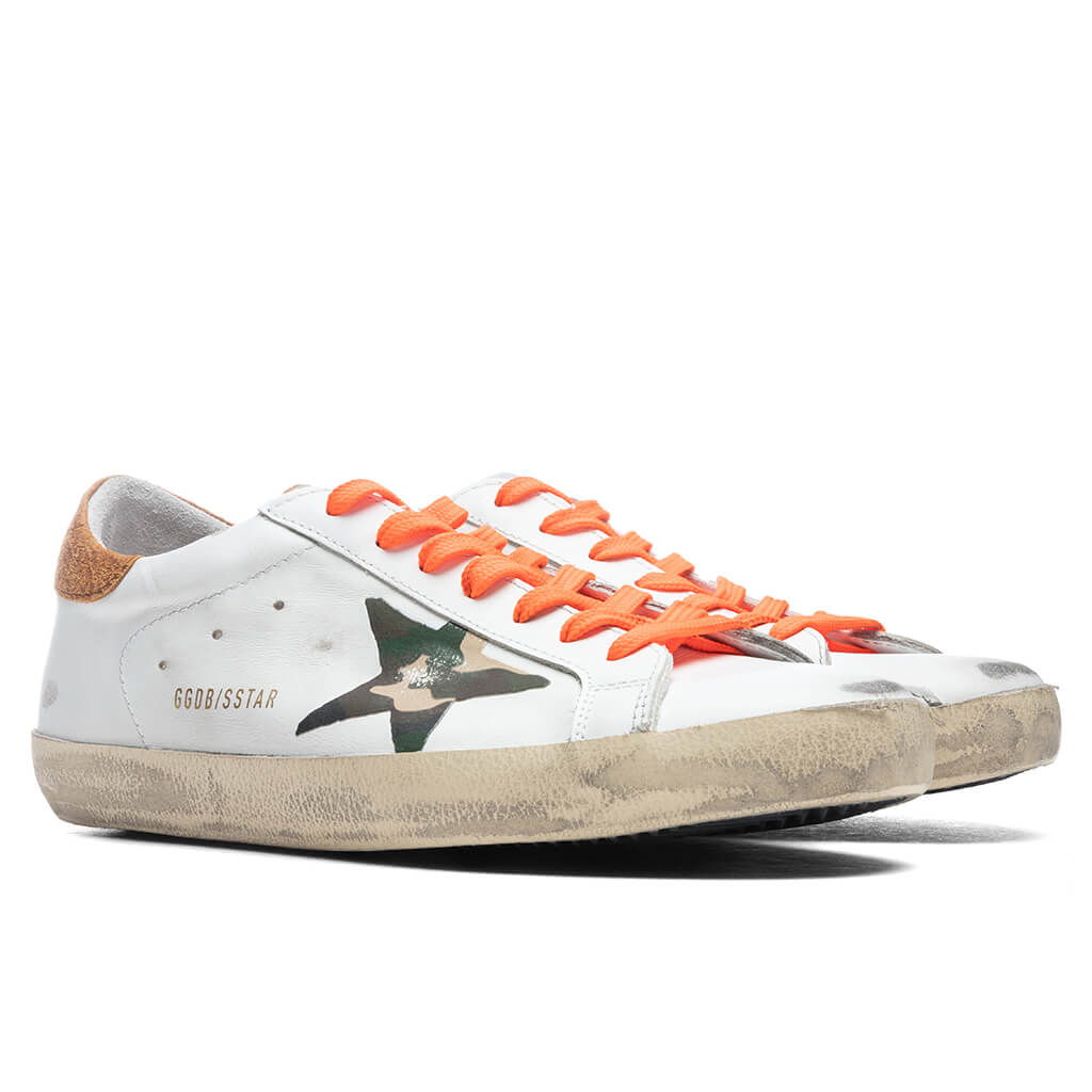 Super-Star Sneakers - White/Camouflage Green/Cognac