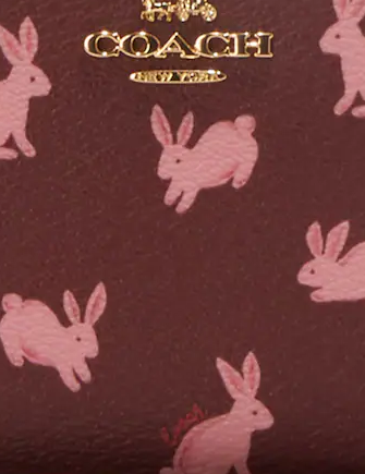 Coach Lunar New Year Long Zip Around Wallet With Rabbit Print