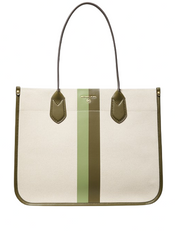 Michael Michael Kors Heidi Large Stripe Canvas Tote Bag