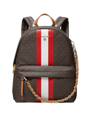 Michael Michael Kors Slater Medium Signature Logo Stripe Backpack