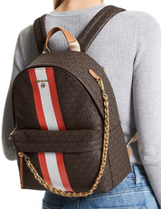 Michael Michael Kors Slater Medium Signature Logo Stripe Backpack