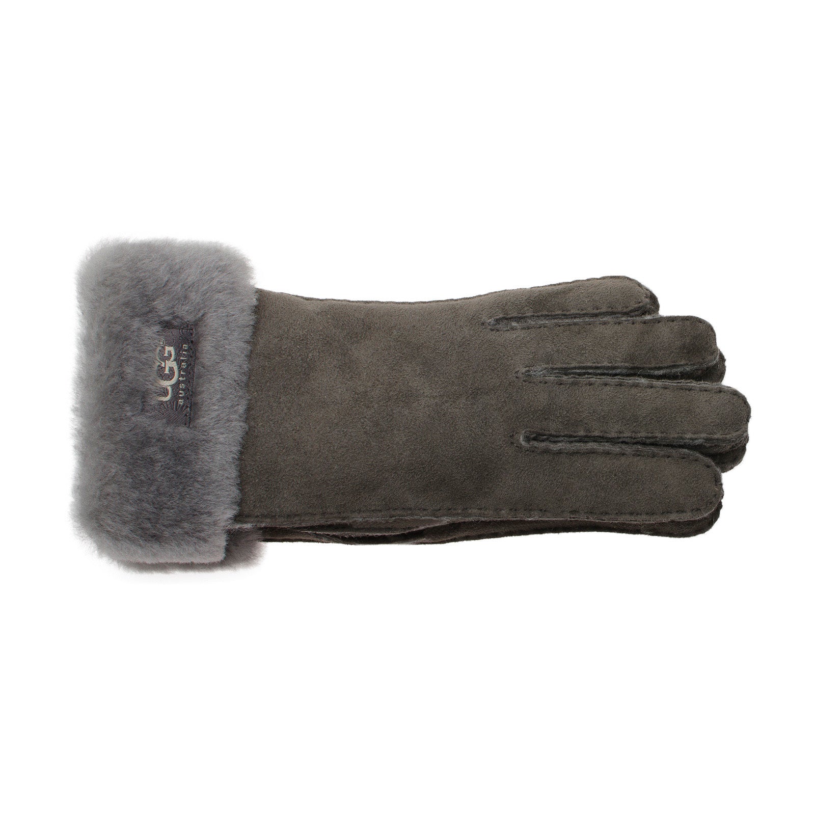 UGG Shearling Sheepskin GRAY Suede Gloves - Women's