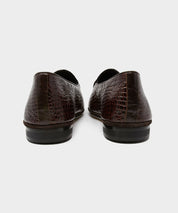 Todd Snyder x Rubinacci Belgian Loafer in Burgundy Croc