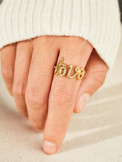 LOVE 18K Gold-Plated 925 Sterling Silver Ring