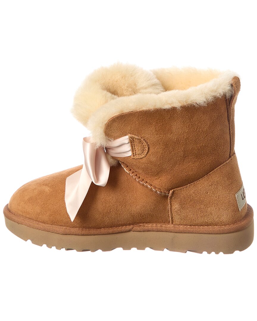 UGG Gita Bow Mini Suede & Shearling Boot