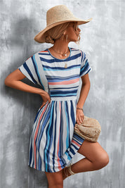 Striped Round Neck Dress