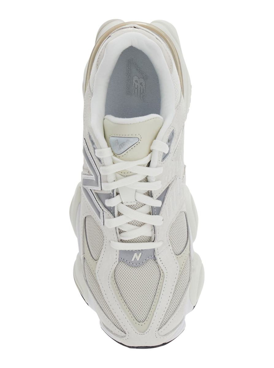 '9060' White Sneaker With Side Logo And Chunky Sole In Suede Unisex