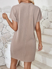 Lovelet Round Neck Short Sleeve Mini Dress