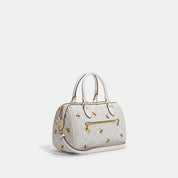 Coach Outlet Rowan Satchel In Signature Canvas With Bee Print