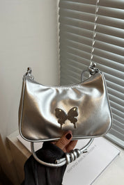 Butterfly PU Leather Knotted Strap Shoulder Bag