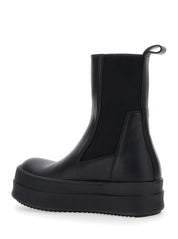 'Mega Bumper' Black Boots With Chunky Sole In Leather Woman