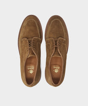 Alden Mocc Toe Derby Blucher in Snuff Suede