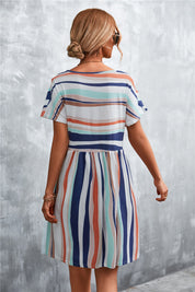 Striped Round Neck Dress