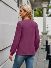 V-Neck Long Sleeve T-Shirt