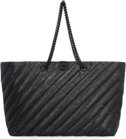 Balenciaga Carry All Crush Leather Tote