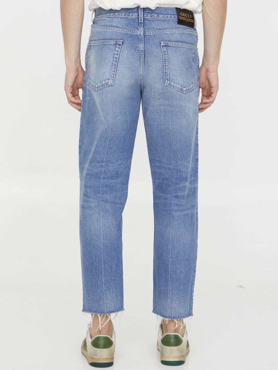 Washed-Out Denim Jeans