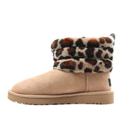 UGG Fluff Mini Quilted Leopard Brown/Leopard  1105358-AMP Women's