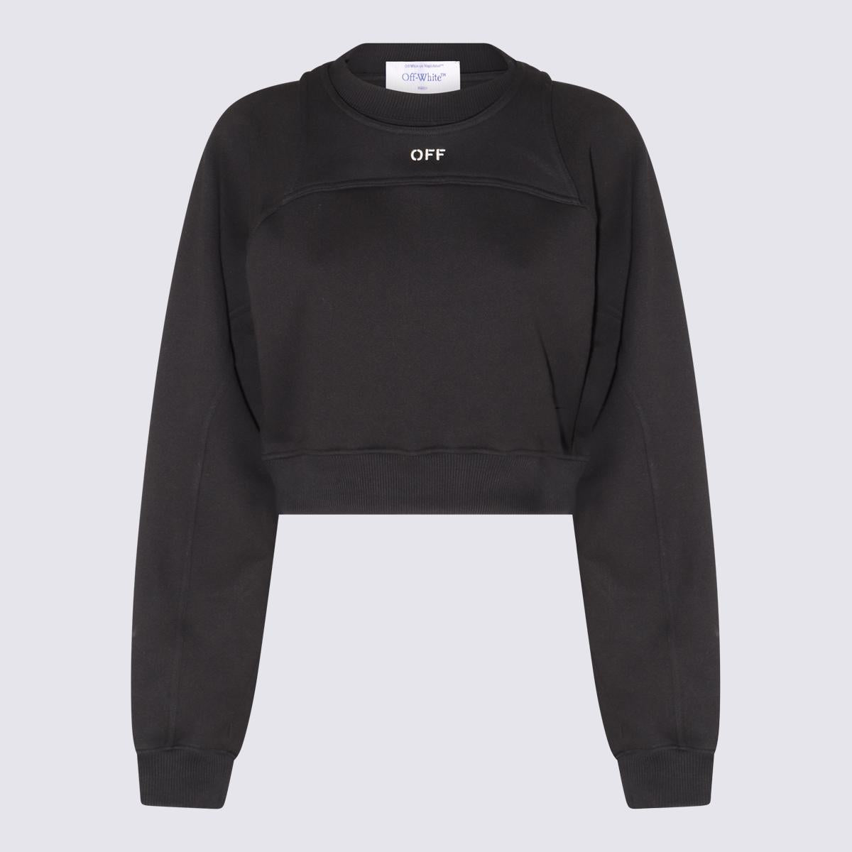 Off-White Black And White Cotton Sweatshirt