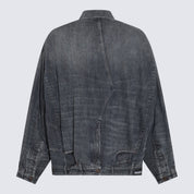 Balenciaga Blue Cotton Denim Jacket