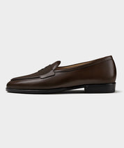 Baudoin & Lange Grand Fleurus Penny Loafer in Dark Brown Noble Calf