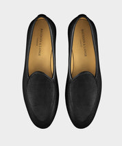 Baudoin & Lange Sagan Loafers in Black Deerskin