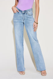 Judy Blue Full Size V Front Waistband Straight Jeans