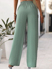 Tied High Waist Wide Leg Pants